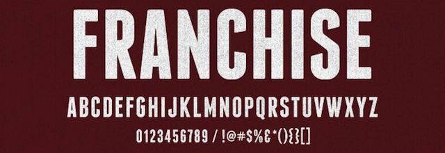 Franchise is a free web fonts