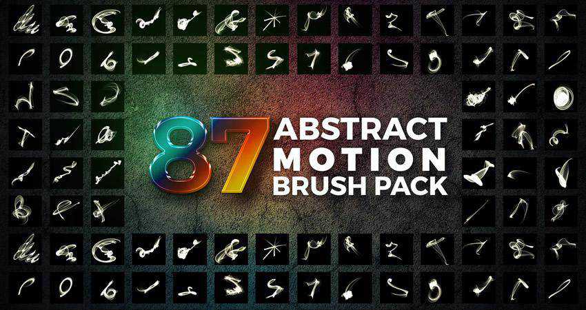 Motion abstract photoshop brush pack set adobe