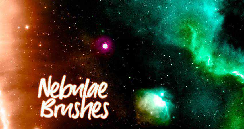 Nebulae free abstract photoshop brush pack set adobe