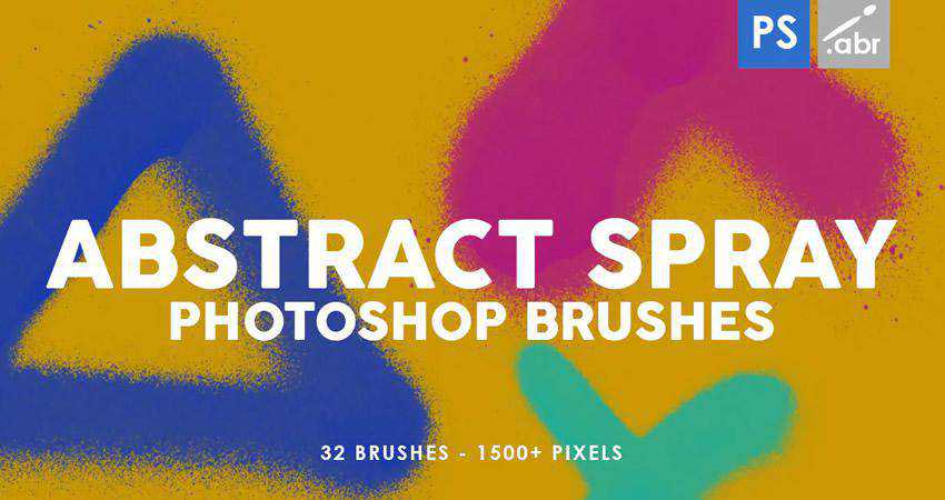 Spray Stamp abstract photoshop brush pack set adobe