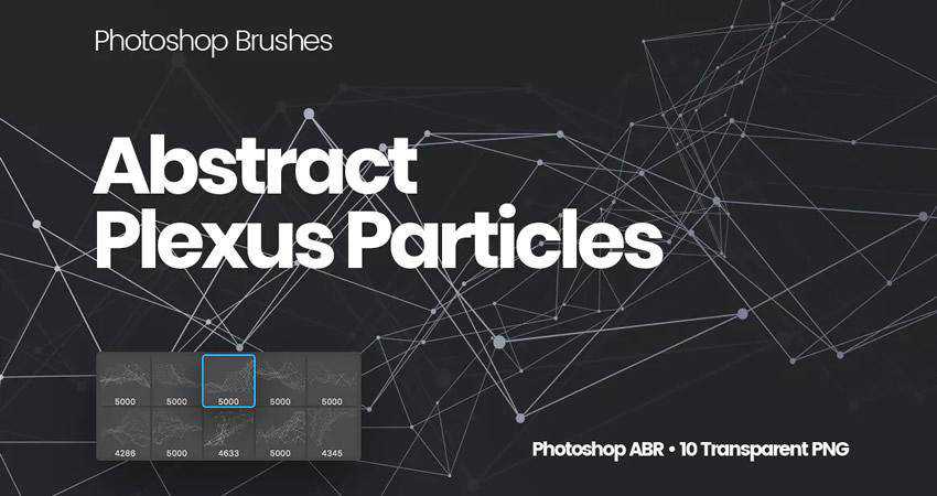 Plexus Particles abstract photoshop brush pack set adobe