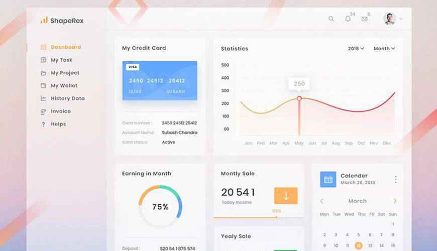 Freebie Dashboard Design admin template ui free Photoshop PSD Sketch Adobe XD