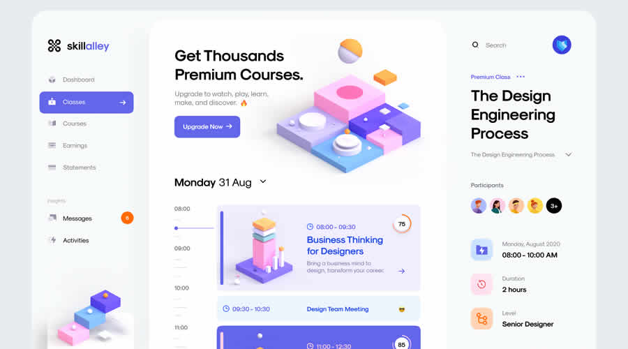 Skillalley Dashboard Admin UI UX Web Design Inspiration Idea