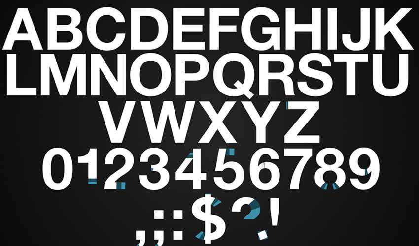  text type font typography animation ae adobe after effects template motion design project files video movie free