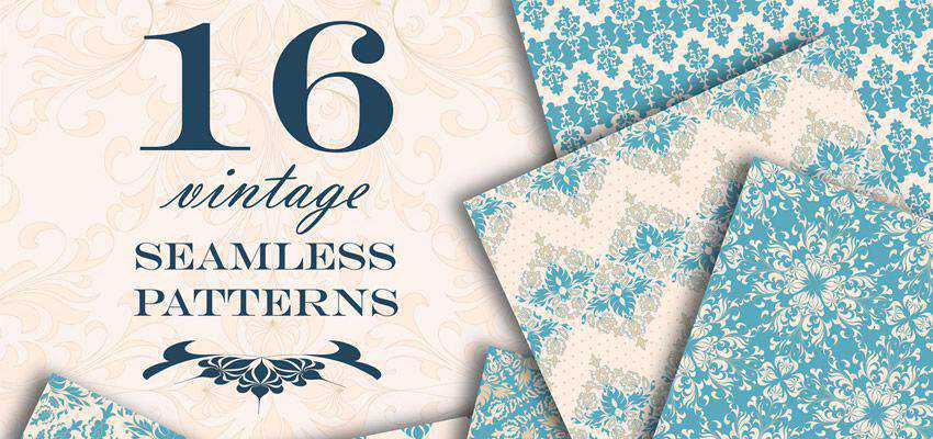 Vintage Seamless Patterns adobe illustrator