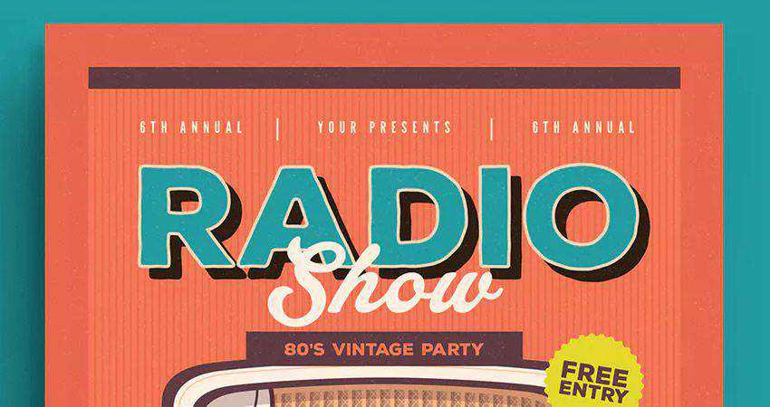 Retro Radio Event Flyer