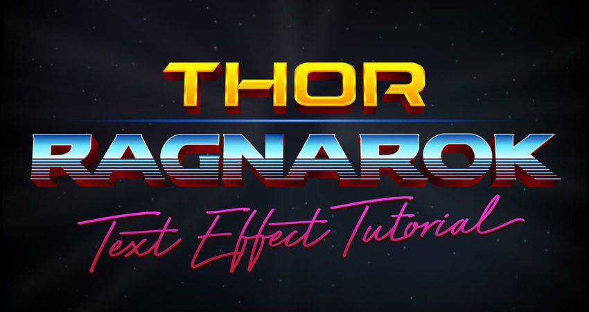 How to Recreate the Thor Ragnarok Style Text Effect adobe illustrator tutorial