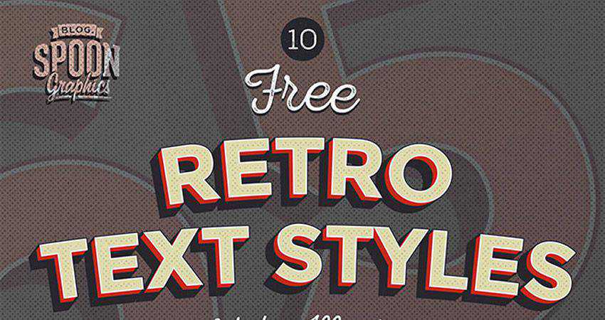 adobe illustrator Free Retro Text Effect Graphic Styles