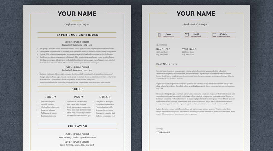 Free Linear Resume Layout for InDesign