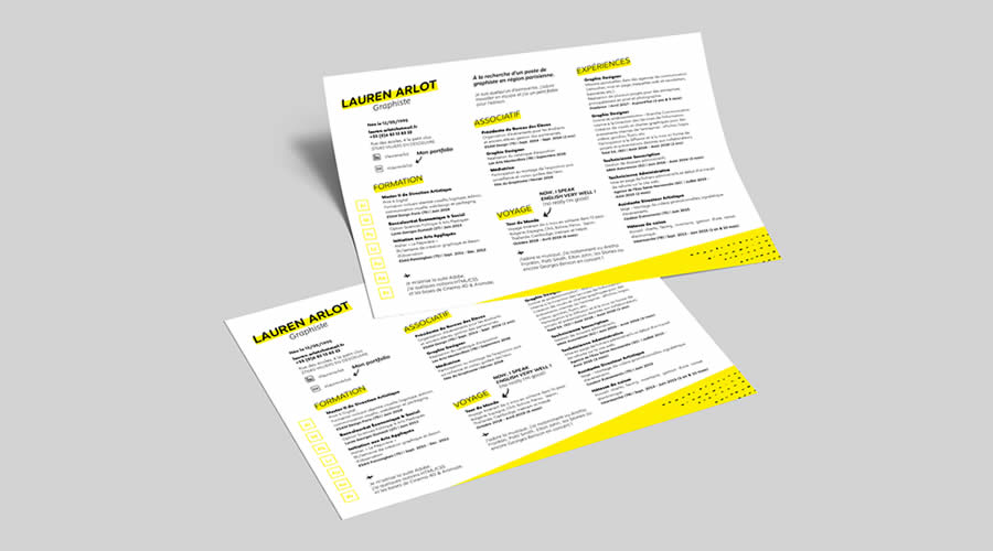 Free Horizontal Modern Resume Template for InDesign