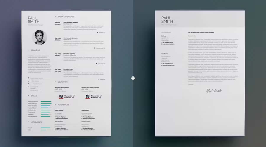  resume cv adobe indesign template simple volume 6