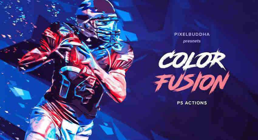 Color Fusion effects photo free photoshop actions