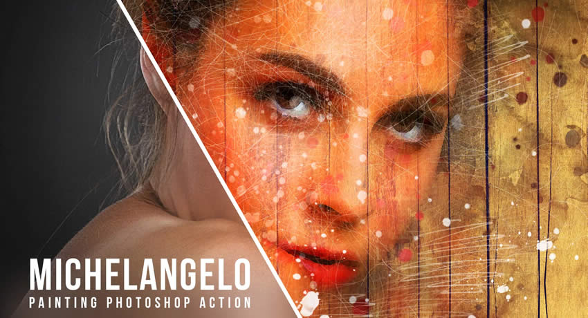 Michelangelo Watercolor Photoshop Action effects free