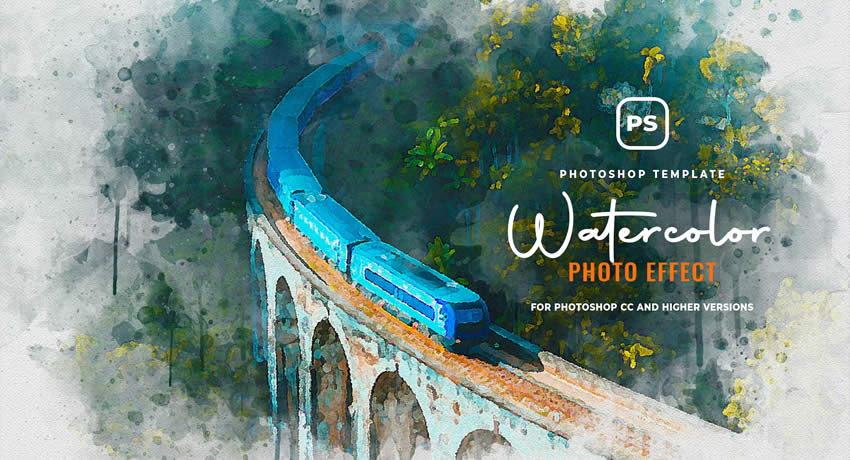 Watercolor Photo Effect free photoshop actions