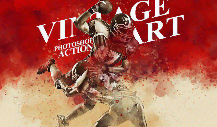 art action vintage antique adobe photoshop ps pack set