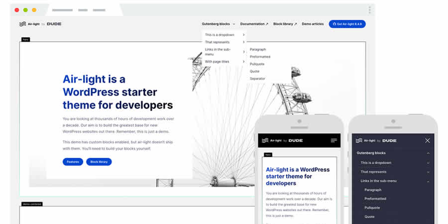 air light WordPress Started Theme