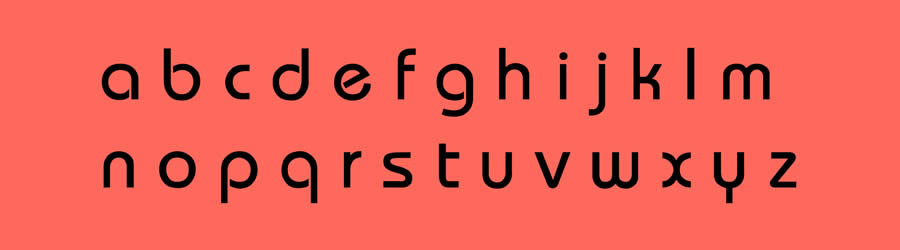 An example of a Bauhaus geometric font