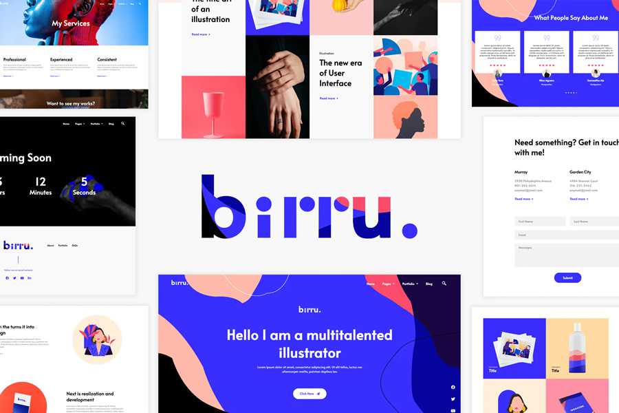 Birru Simple Portfolio WordPress Theme