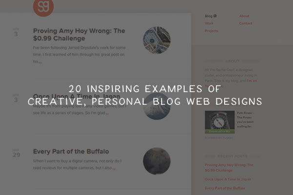 20 Creative Personal Blog Web Designs for Inspiration