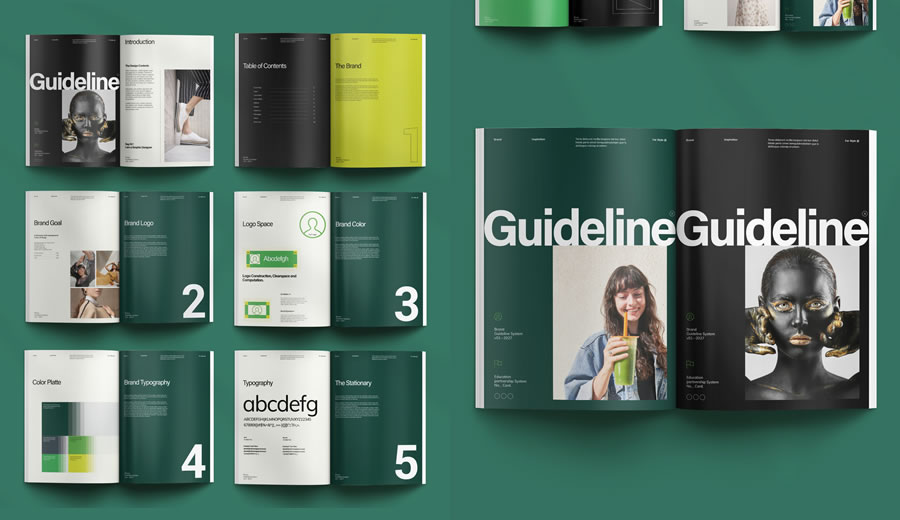 Simple Brand Guideline Free Template for InDesign