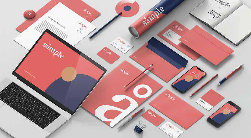 Stationery Branding Photoshop PSD Mockup Template