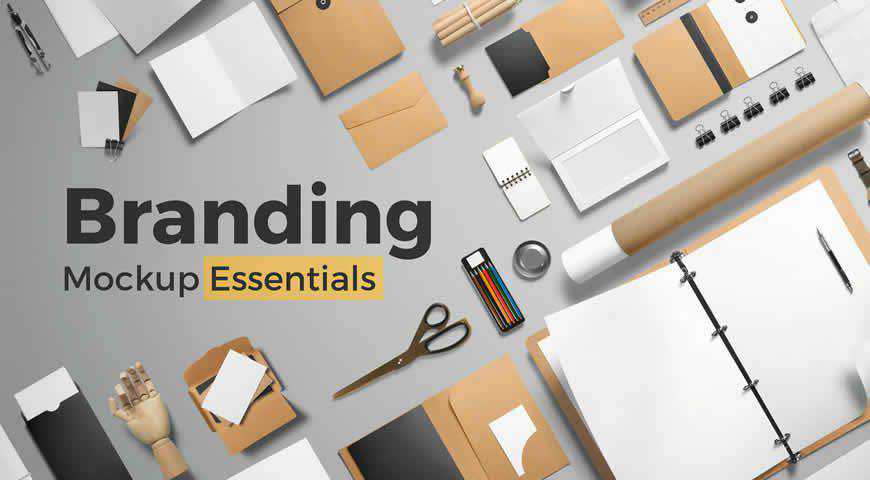 Branding Mockup Essentials Photoshop PSD Mockup Template