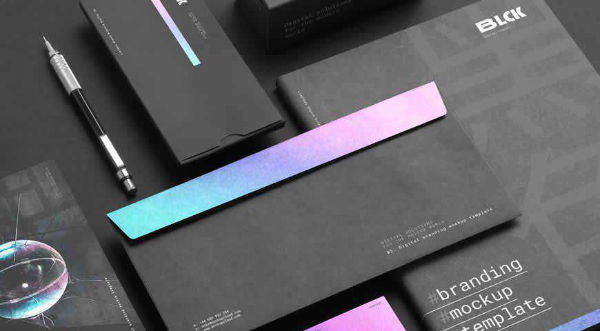 Blck Branding Kit Photoshop PSD Mockup Template