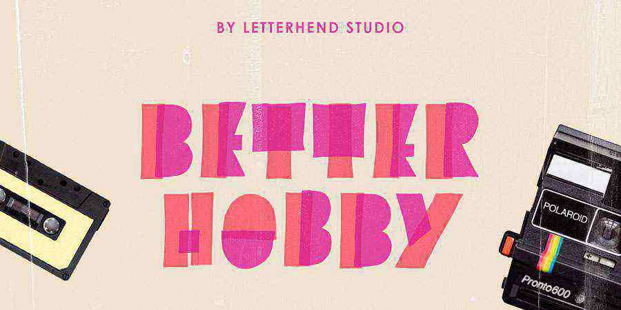 Better Hobby Highlighter free font brush hand-written hand-painted