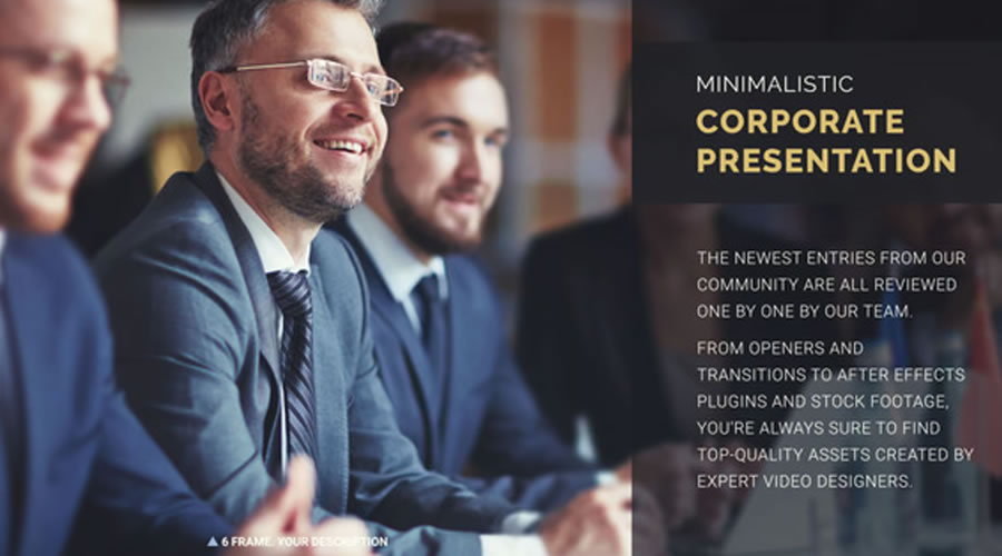 Minimalistic business corporate presentation video template premiere pro