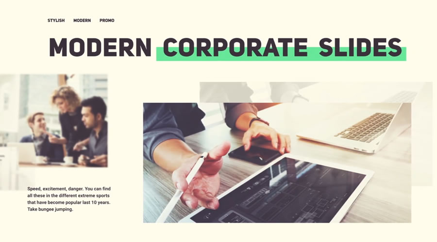 Bold Modern business corporate presentation video template premiere pro