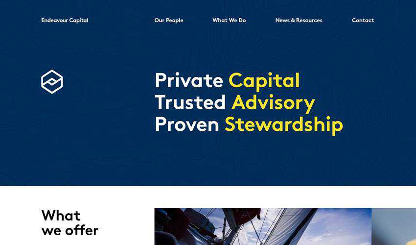 Endeavour Capital business corporate website web design inspiration ui ux