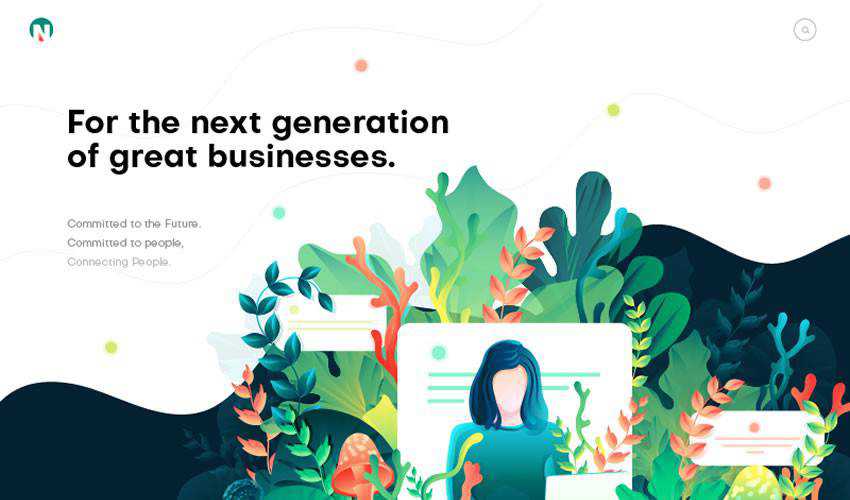 Page Illustration business corporate website web design inspiration ui ux