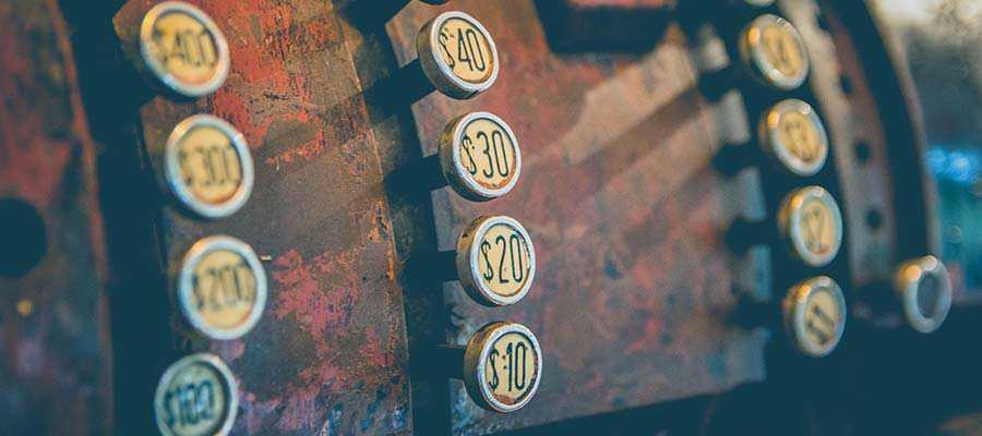 An antique cash register.