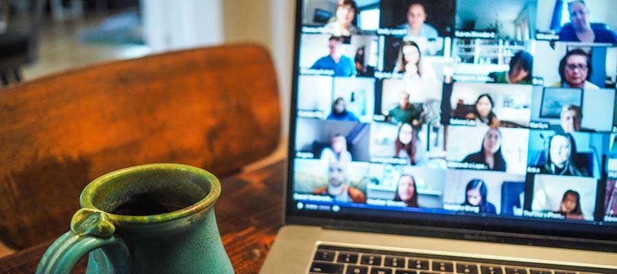 A video conference.