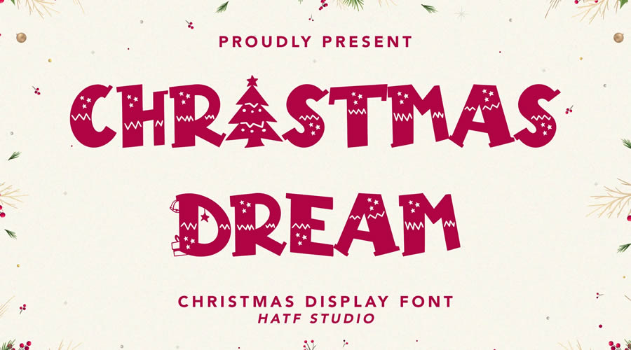 Christmas Dream Display Font