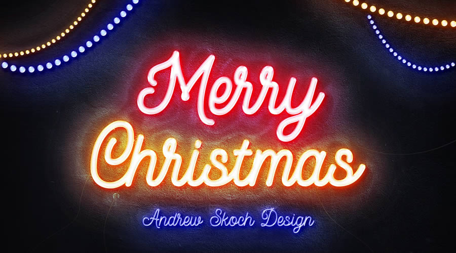 Christmas Neon Text Effects