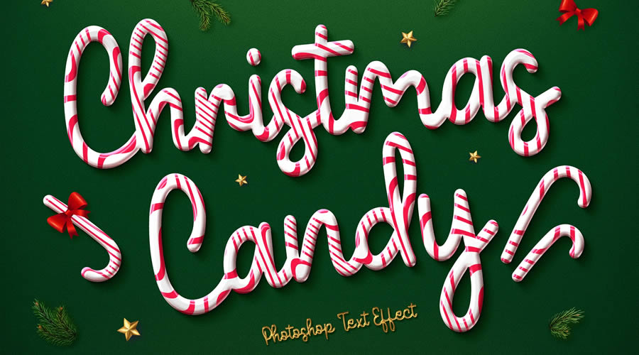 Christmas Candy Text Effect