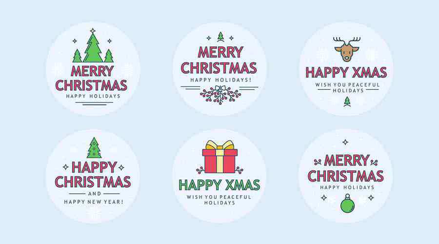 Christmas Sharp Badges