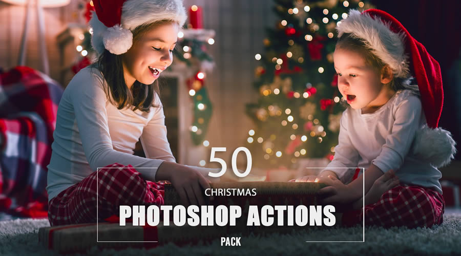 50 Christmas Photoshop Action Pack