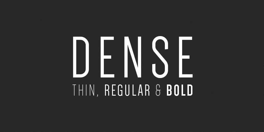 Dense free clean font typeface