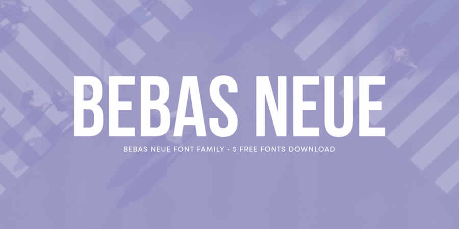 Bebas Neue free clean font typeface