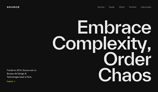 Source Bureau de Design et Technologie Clean Web Design Inspiration Ideas