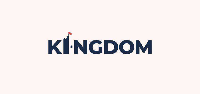 Kingdom Wordmark clever typography in logo design