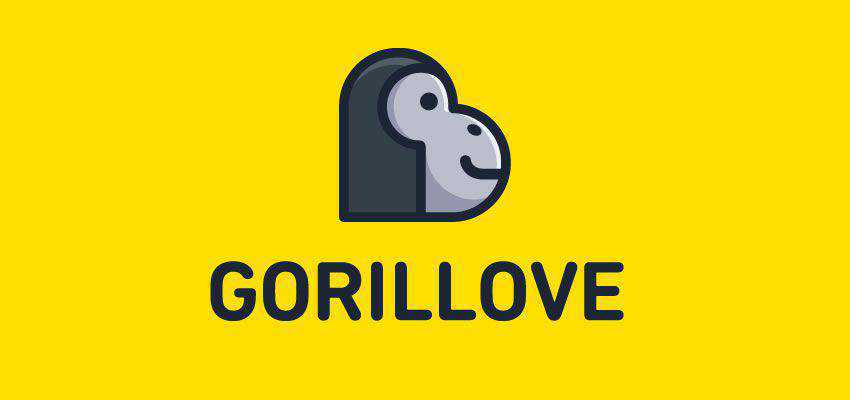 Gorillove clever typography in logo design