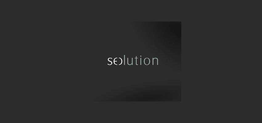 Seolution clever typography in logo design