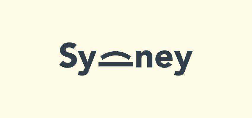 Sydney Logotype clever typography in logo design