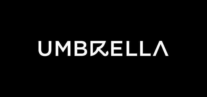 Umbrella Wordmark clever typography in logo design