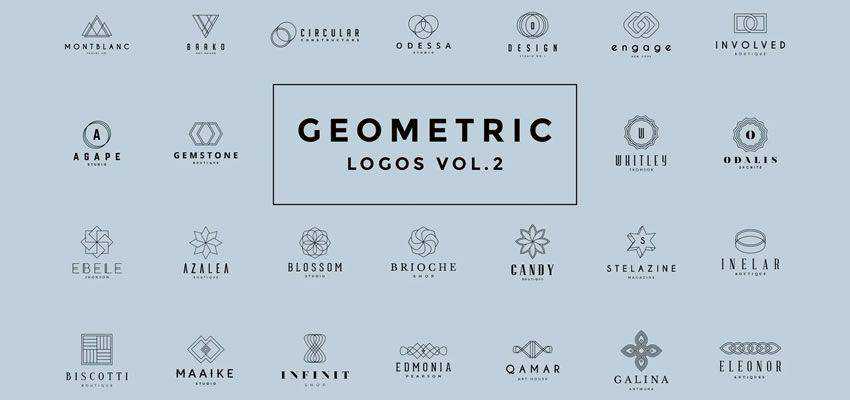 Geometric clever typography in logo design