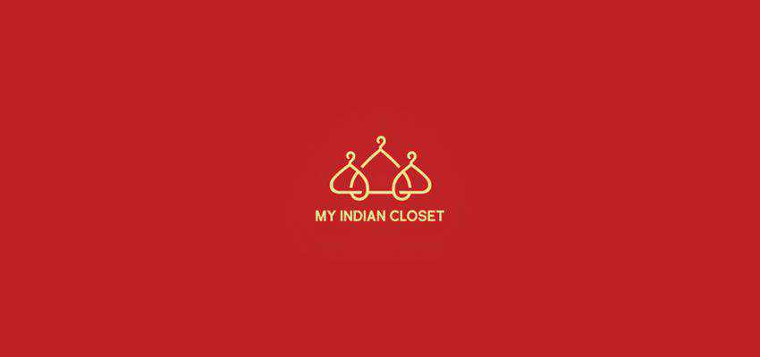 My Indian Closet clever typography in logo design