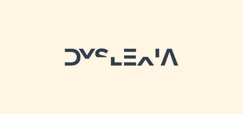 Dyslexia Logotype clever typography in logo design